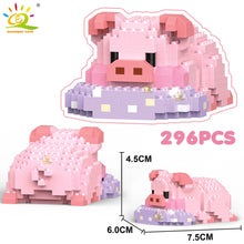 Load image into Gallery viewer, Mini Cute Pig Micro Building Blocks 3D Diamond Model Animals Bricks DIY City Construction Toys for Children Kids Gift