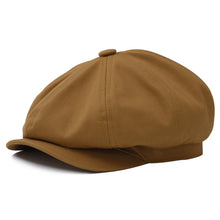 Load image into Gallery viewer, Men's Newsboy Cap Twill Cotton 8 Panel Hat Flat Ivy Cabbie Casual Baker Caps Gatsby Hat Retro Hats Boina Beret for Male