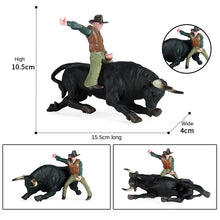 Load image into Gallery viewer, Children Model Toys Solid Simulation Animal Poultry Ranch Cow Head Bullfighting Doll Model Set Action Toy Figures for Kids Gifts