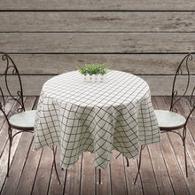 Load image into Gallery viewer, Japan Style Tablecloth Cotton Linen Round Table Cloth Nordic Table Cover for Home Wedding Party Decoration Printed White Yellow