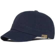 Load image into Gallery viewer, Short Brim Baseball Cap Cotton Men Women Soft Vintage Dad Hat Adjustable Trucker Style Low Profile Caps