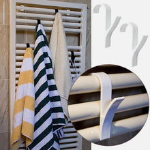 Load image into Gallery viewer, Fishhook Hanger For Heated Towel Radiator Rail Clothes Hanger Bath Hook Holder Percha Plegable Scarf Hanger