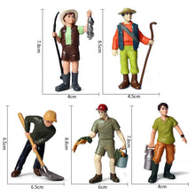 Load image into Gallery viewer, 1:25 Farm Human Figure Worker Farmer Action Figure PVC People Model Figurine Decor Accessories Toys for Children Gift