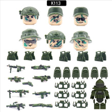 Load image into Gallery viewer, Hot Military Building Blocks Ghost Special Forces Soldiers Figure Bandits Accessories Gun Backpacks Vests Belts Weapons Kids Toy