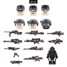Load image into Gallery viewer, Hot Military Building Blocks Ghost Special Forces Soldiers Figure Bandits Accessories Gun Backpacks Vests Belts Weapons Kids Toy