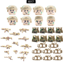 Load image into Gallery viewer, Hot Military Building Blocks Ghost Special Forces Soldiers Figure Bandits Accessories Gun Backpacks Vests Belts Weapons Kids Toy
