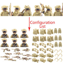 Load image into Gallery viewer, Hot Military Building Blocks Ghost Special Forces Soldiers Figure Bandits Accessories Gun Backpacks Vests Belts Weapons Kids Toy