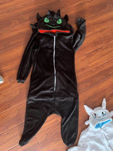 Load image into Gallery viewer, How to Train Your Dragon Toothless Kigurumi Women Winter Flannel Animal Onesie Cute Cosplay Sleepwear Jumpsuit Pajamas