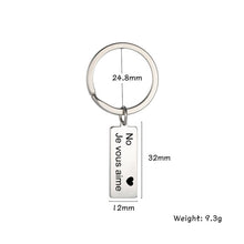 Load image into Gallery viewer, I Love You Keychain Personalized Name Custom Couple Stainless Steel Key Ring Valentine Day Mother Day Gift For Man Women Jewelry