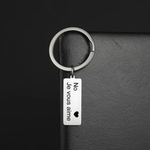 Load image into Gallery viewer, I Love You Keychain Personalized Name Custom Couple Stainless Steel Key Ring Valentine Day Mother Day Gift For Man Women Jewelry