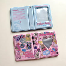 Load image into Gallery viewer, INS Pink Blue Photo Album 3 Inch 40 Pockets Photocard Holder Square Hollow Idol Cards Holder Collect Book Photos Album