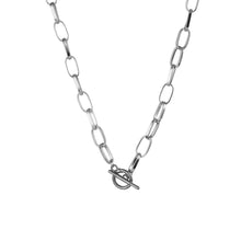 Load image into Gallery viewer, Thick Chain Toggle Clasp Necklaces Mixed Linked Circle Necklaces for Women Minimalist Choker Necklace Hot Jewelry