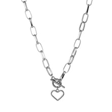 Load image into Gallery viewer, Thick Chain Toggle Clasp Necklaces Mixed Linked Circle Necklaces for Women Minimalist Choker Necklace Hot Jewelry