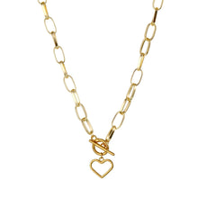 Load image into Gallery viewer, Thick Chain Toggle Clasp Necklaces Mixed Linked Circle Necklaces for Women Minimalist Choker Necklace Hot Jewelry