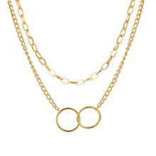 Load image into Gallery viewer, Thick Chain Toggle Clasp Necklaces Mixed Linked Circle Necklaces for Women Minimalist Choker Necklace Hot Jewelry