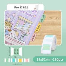Load image into Gallery viewer, 【Index Label Sticker】NiiMBOT D11/D110/D101/B1/B21/B203/B3S Printing Paper Self-adhesive Waterproof Notepad Book Tag