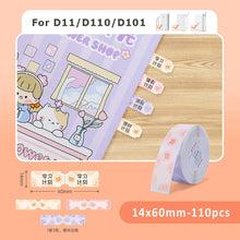Load image into Gallery viewer, 【Index Label Sticker】NiiMBOT D11/D110/D101/B1/B21/B203/B3S Printing Paper Self-adhesive Waterproof Notepad Book Tag