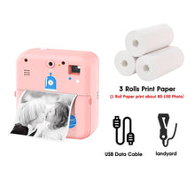 Load image into Gallery viewer, Instant Photo Print Camera For Kids Thermal Label Printer Digital Toy Camera For Child Girl Birthday Gift