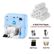 Load image into Gallery viewer, Instant Photo Print Camera For Kids Thermal Label Printer Digital Toy Camera For Child Girl Birthday Gift