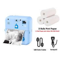 Load image into Gallery viewer, Instant Photo Print Camera For Kids Thermal Label Printer Digital Toy Camera For Child Girl Birthday Gift