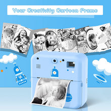Load image into Gallery viewer, Instant Photo Print Camera For Kids Thermal Label Printer Digital Toy Camera For Child Girl Birthday Gift