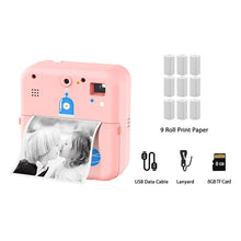 Load image into Gallery viewer, Instant Photo Print Camera For Kids Thermal Label Printer Digital Toy Camera For Child Girl Birthday Gift
