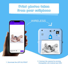 Load image into Gallery viewer, Instant Photo Print Camera For Kids Thermal Label Printer Digital Toy Camera For Child Girl Birthday Gift