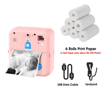 Load image into Gallery viewer, Instant Photo Print Camera For Kids Thermal Label Printer Digital Toy Camera For Child Girl Birthday Gift