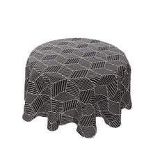 Load image into Gallery viewer, Japan Style Tablecloth Cotton Linen Round Table Cloth Nordic Table Cover for Home Wedding Party Decoration Printed White Yellow