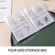 Load image into Gallery viewer, Jewelry storage box, earrings, anti oxidation ring, hand jewelry, transparent and dustproof storage bag, necklace, jewelry book,