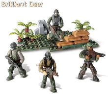 Load image into Gallery viewer, Jungle Snow Desert Combat Scene Special Force WW2 Military Toy Soldiers Action Figure Army Weapon Gun Vest Building Blocks Set