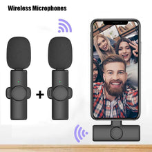 Load image into Gallery viewer, K11 Professional Wireless Lavalier Microphone for iPhone iPad Laptop Android Live Gaming Video Recording Interview Business Mic