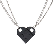 Load image into Gallery viewer, KISS WIFE Punk 2Pcs Heart Brick Couples Love Necklace For Lovers Women Men Elements Friendship Necklaces Valentines Jewelry