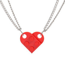 Load image into Gallery viewer, KISS WIFE Punk 2Pcs Heart Brick Couples Love Necklace For Lovers Women Men Elements Friendship Necklaces Valentines Jewelry