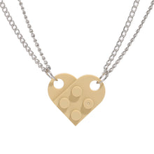 Load image into Gallery viewer, KISS WIFE Punk 2Pcs Heart Brick Couples Love Necklace For Lovers Women Men Elements Friendship Necklaces Valentines Jewelry