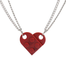 Load image into Gallery viewer, KISS WIFE Punk 2Pcs Heart Brick Couples Love Necklace For Lovers Women Men Elements Friendship Necklaces Valentines Jewelry