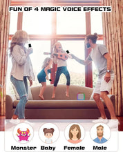 Load image into Gallery viewer, Karaoke Machine for Adults and Kids Portable Karaoke Machine with 2 Wireless Bluetooth Microphones Best Birthday Gift Meetings