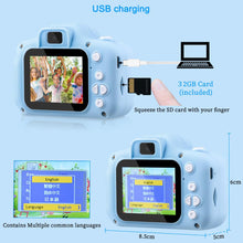 Load image into Gallery viewer, Kids Digital Camera 1080P HD2.0 Inches Color Screen Dual Selfie Video Game Children Camera 600mah battery Toy Gifts for Children
