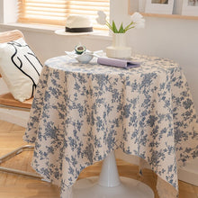 Load image into Gallery viewer, Korean Ins Floral Tablecloths Retro Cotton Linen Coffee Table Dining Cover Table Cloth Picnic Photo Background Cloth Room Decor