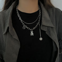 Load image into Gallery viewer, Korean Stainless Steel Choker Layered Necklace Women Punk Trendy Dainty Chain Statement Pendant Hip Hop Jewelry