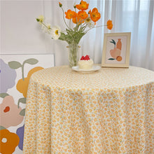 Load image into Gallery viewer, Korean Style Flower Print Table Cloth Coffee Table Dining Cover TableCloth Dining Table Cushion Tea Table Picnic Cloth