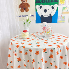 Load image into Gallery viewer, Korean Style Flower Print Table Cloth Coffee Table Dining Cover TableCloth Dining Table Cushion Tea Table Picnic Cloth