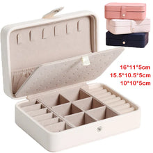 Load image into Gallery viewer, Korean Version Simple Ins Style Portable Jewelry Storage Box 2023 New High-end Exquisite Large Capacity Travel Jewelry Bag