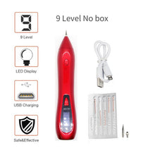 Load image into Gallery viewer, LCD Face Plasma Pen Skin tag remover pen Tattoo removal Black dot Dark Spot verrgas pencil remove warts Laser Mole