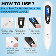 Load image into Gallery viewer, LCD Face Plasma Pen Skin tag remover pen Tattoo removal Black dot Dark Spot verrgas pencil remove warts Laser Mole