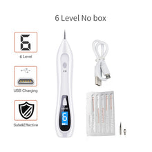 Load image into Gallery viewer, LCD Face Plasma Pen Skin tag remover pen Tattoo removal Black dot Dark Spot verrgas pencil remove warts Laser Mole Removal tools
