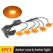 Load image into Gallery viewer, LED Front Grille Marker Lights w/Projector Lens Assembly Compatible with Cars, Pickups, Trucks, SUV, Trailer, 3000K Amber