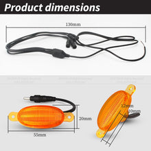 Load image into Gallery viewer, LED Front Grille Marker Lights w/Projector Lens Assembly Compatible with Cars, Pickups, Trucks, SUV, Trailer, 3000K Amber