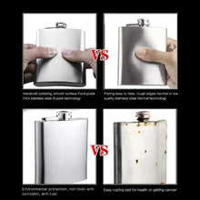 Load image into Gallery viewer, Stainless Steel Hip Flask with Funnel Pocket Hip Flask Alcohol Whiskey Hip Flask Screw Cap