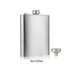 Load image into Gallery viewer, Stainless Steel Hip Flask with Funnel Pocket Hip Flask Alcohol Whiskey Hip Flask Screw Cap